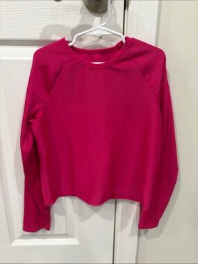 Avia Girls Moisture Wicking Ribbed Long Sleeve Shirt - Size M (7-8)   kids tops